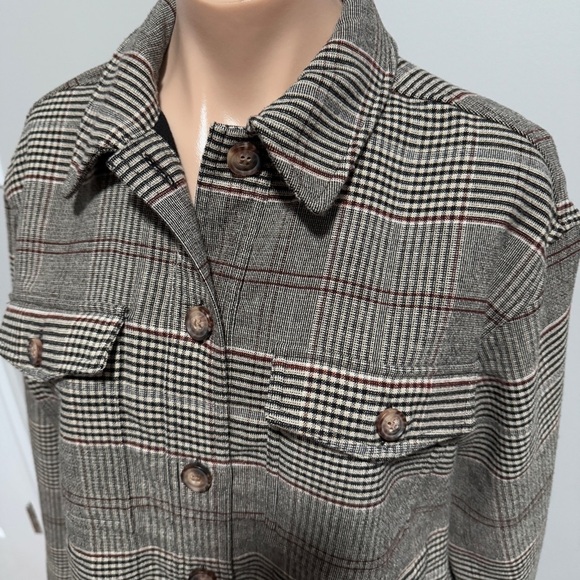 Madewell Bonded Flannel Shirt Jacket Shacket Cohancy Plaid Small Heritage - Picture 4 of 13